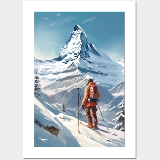 Matterhorn, Zermatt, Switzerland, Ski Poster Posters and Art